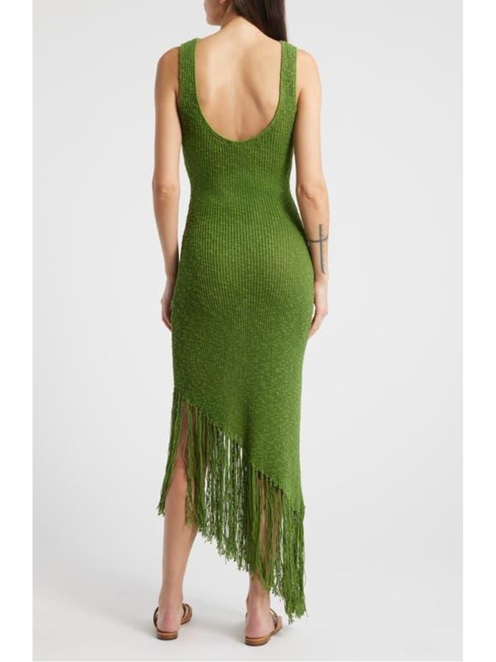 Rails Women's Green Rylee Sleeveless Fringe Hem Dress - Picture 2 of 5
